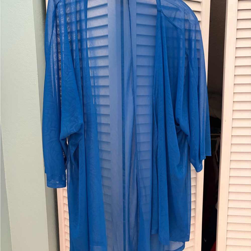 LuLaRoe Sheer Navy Blue Duster Cardigan - Picture 3 of 3